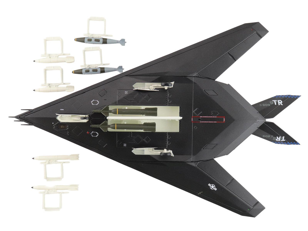 Lockheed YF-117 Nighthawk Stealth Aircraft "79-10782 410th FTS Edwards AFB" (2005) United States Air Force "Air Power Series" 1/72 Diecast Model by Hobby Master
