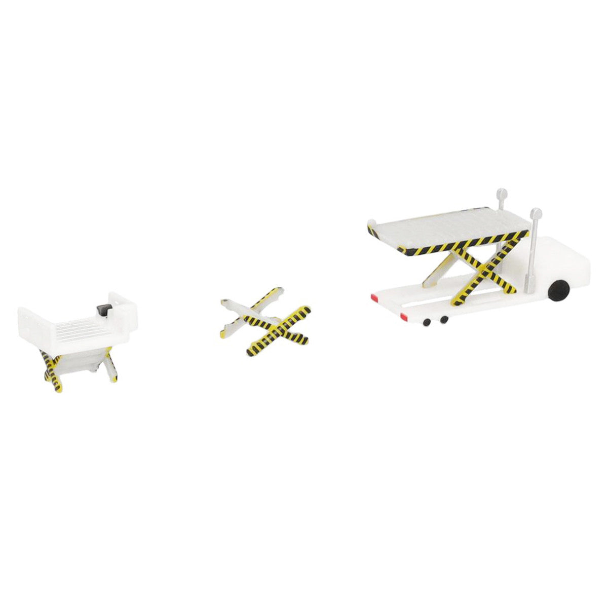 Container Loader 2 Vehicle Set White 1/500 Diecast Model by Herpa