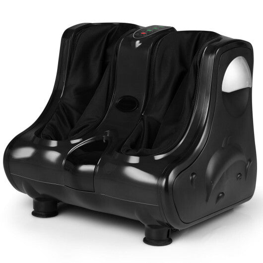 Costway Leg Massager Shiatsu Kneading Rolling Vibration Heating Foot Calf Black