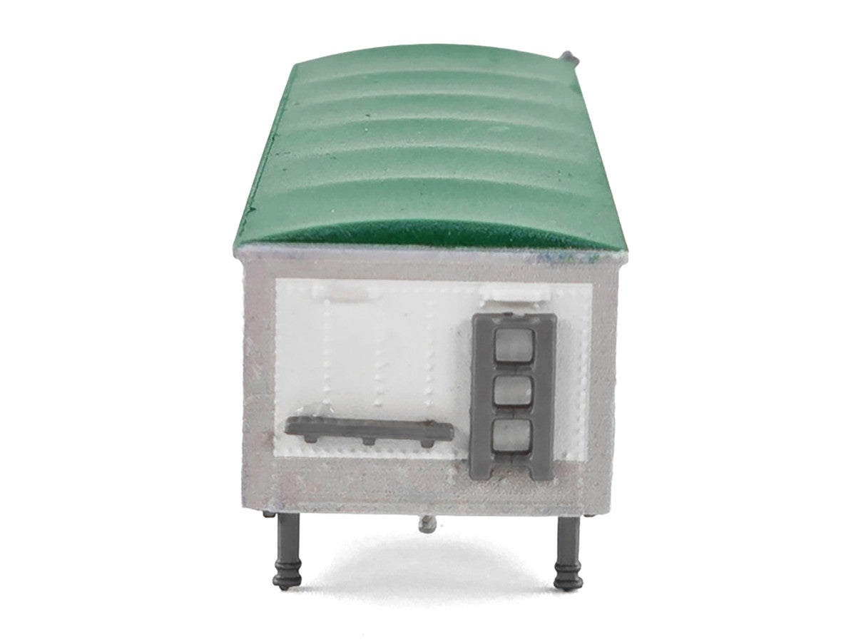 Covered Grain Trailer White with Green Tarp "Nutrena Feeds" 1/87 (HO) Plastic Model Car by HO Logistics
