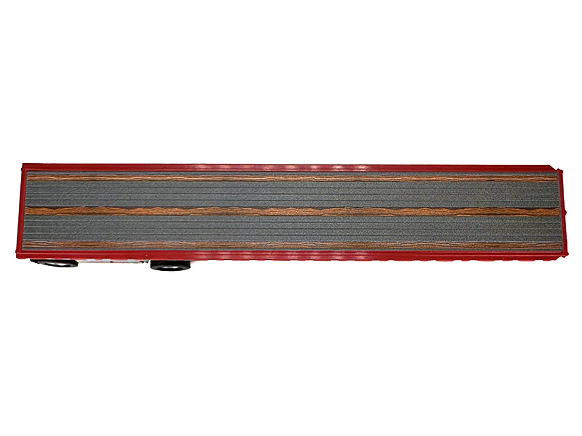 High Boy Spread Axle Flatbed Trailer Red 1/87 (HO) Plastic Model Car by HO Logistics