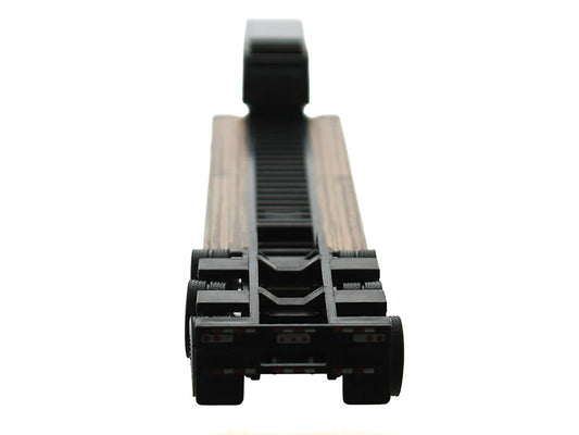Low Boy Flatbed Trailer Black 1/87 (HO) Plastic Model Car by HO Logistics