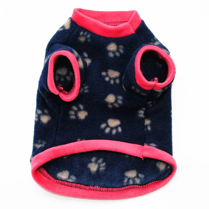 Chihuahua Clothes Cute Printed Small Dog Clothes French Bulldog Dogs Clothes Pets Warm Fleece Dog Winter Coat Puppy Dog Costume