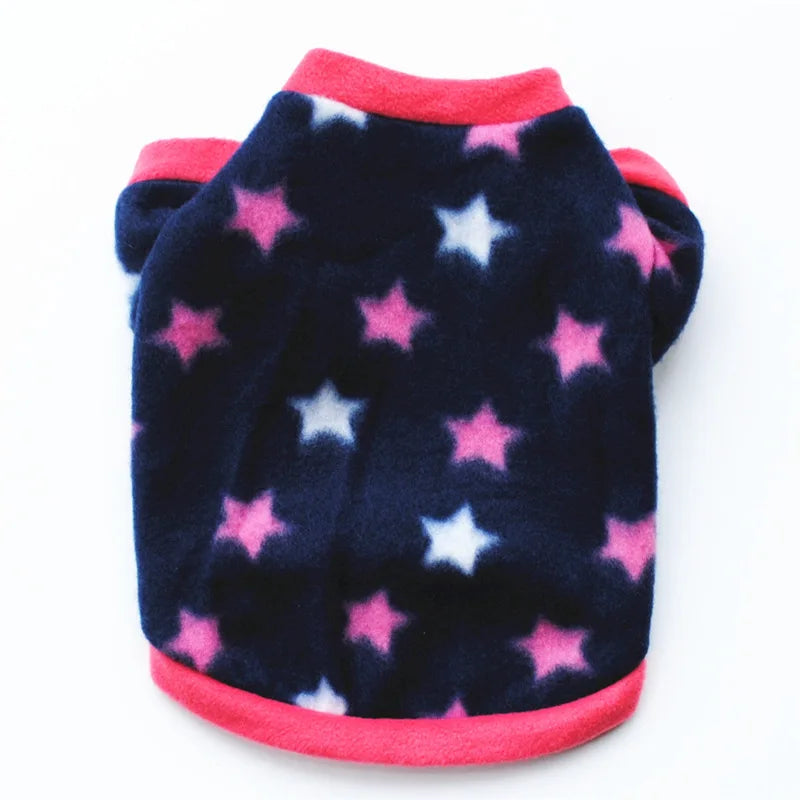 Chihuahua Clothes Cute Printed Small Dog Clothes French Bulldog Dogs Clothes Pets Warm Fleece Dog Winter Coat Puppy Dog Costume