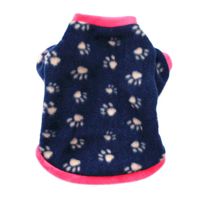 Chihuahua Clothes Cute Printed Small Dog Clothes French Bulldog Dogs Clothes Pets Warm Fleece Dog Winter Coat Puppy Dog Costume