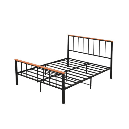 Bed Frame with Headboard and Footboard-Full Size