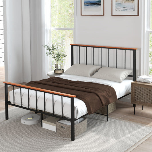Bed Frame with Headboard and Footboard-Full Size