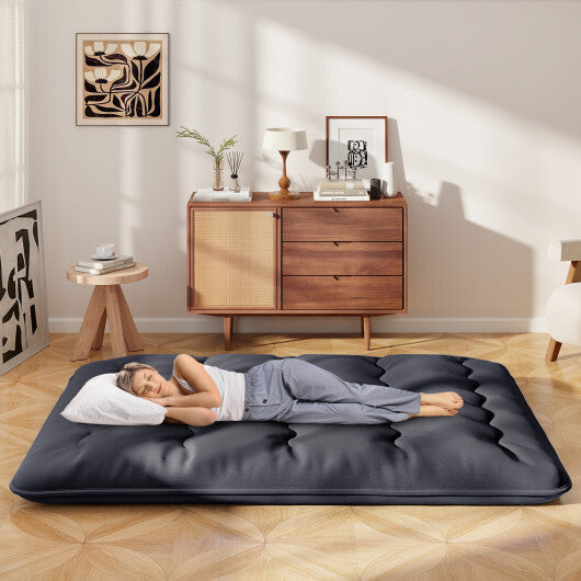 Futon Mattress with Washable Cover and Foldable Mat-Full Size