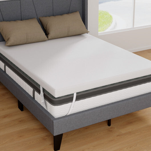 3 Inch Gel-Infused Memory Foam Mattress Topper with Removable Cover-King Size