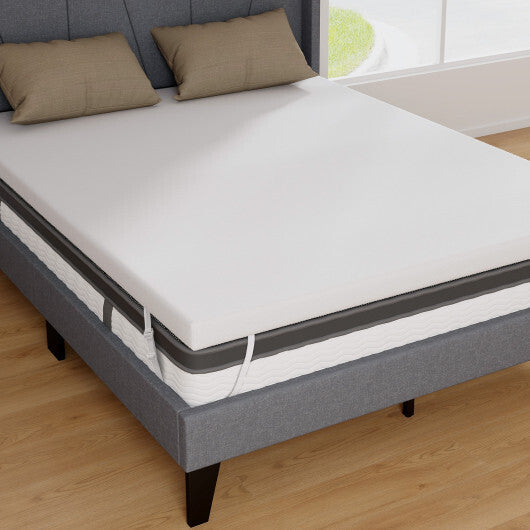3 Inch Gel-Infused Memory Foam Mattress Topper with Removable Cover-King Size