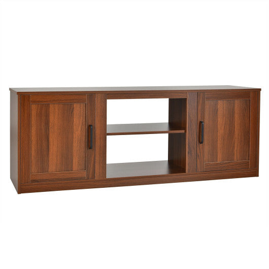 58 Inch TV Stand with 1500W Faux Fireplace for TVs up to 65 Inch-Natural