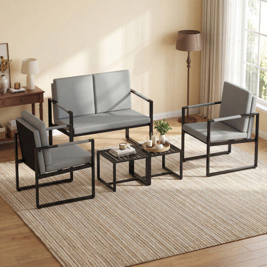Modern Loveseat Sofa 2 Seater Small Couch-Brown