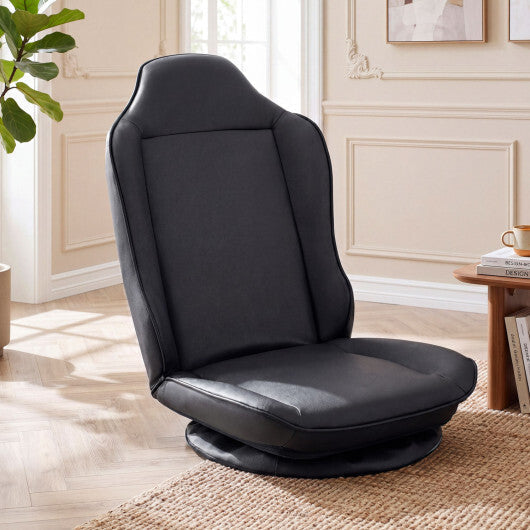 360 Swivel Floor Gaming Chair with 5-Level Adjustable Backrest-Gray
