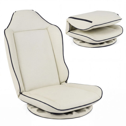 360 Swivel Floor Gaming Chair with 5-Level Adjustable Backrest-Gray