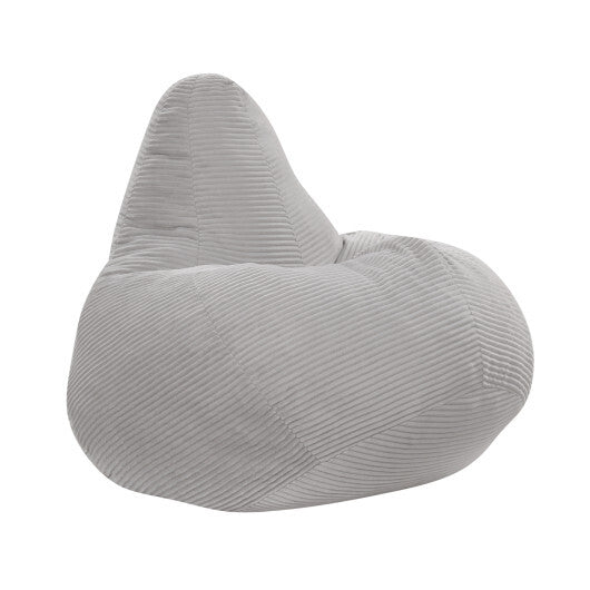 Bean Bag Chair for Adults Accent Lazy Sofa with Skin-friendly Corduroy Cover and Soft Sponge Filling-Blue