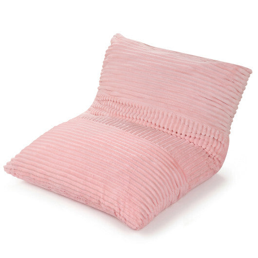 3-in-1 Large Bean Bag Chair with Comfy Corduroy Fabric-Gray
