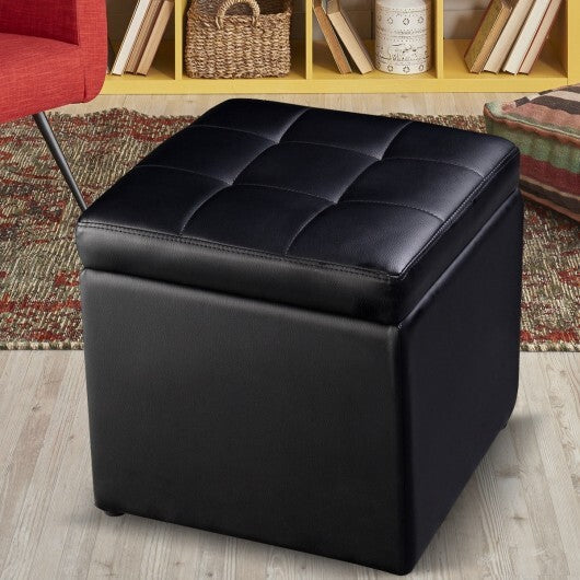 16 Inch Ottoman Pouffe Storage Box Lounge Seat Footstools