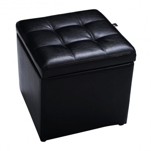 16 Inch Ottoman Pouffe Storage Box Lounge Seat Footstools