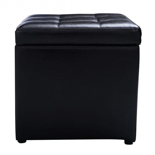 16 Inch Ottoman Pouffe Storage Box Lounge Seat Footstools