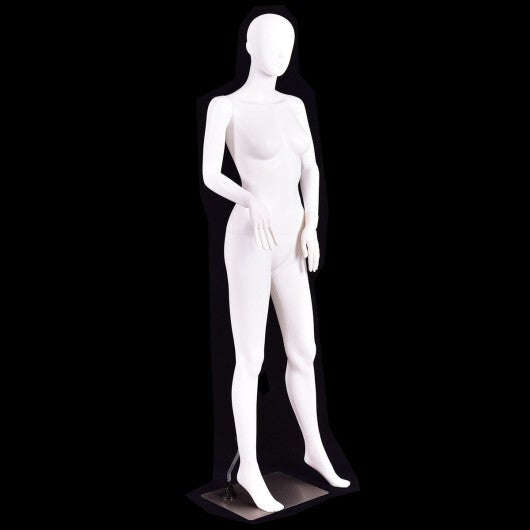 5.8 ft Plastic Female Mannequin Adjustable Detachable Manikin with Metal Stand