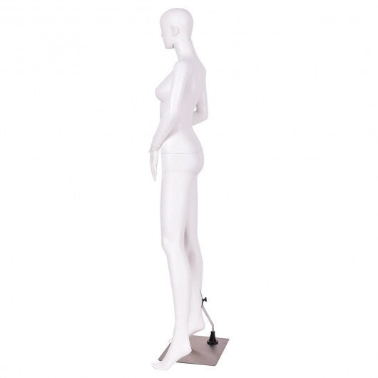 5.8 ft Plastic Female Mannequin Adjustable Detachable Manikin with Metal Stand
