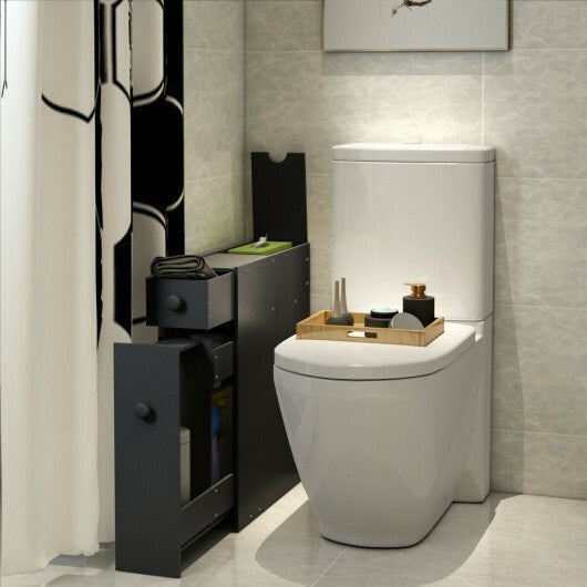 White Bathroom Cabinet Space Saver Storage Organizer-White