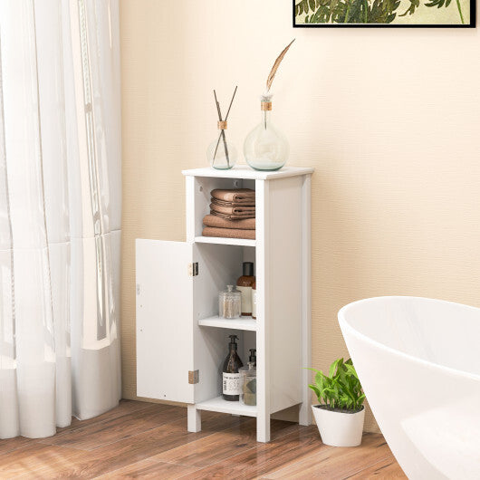 Bathroom Storage Organizer with 2-Tier Cabinet-Gray