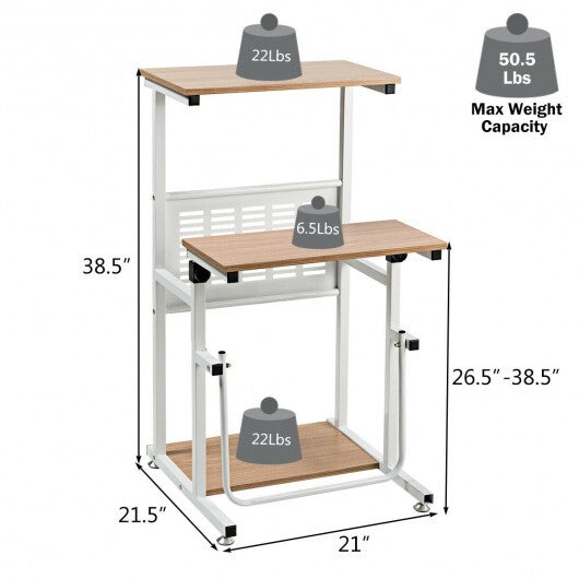 Standing Desk for Small Space Sit Stand Desk with Height Adjustable Desktop