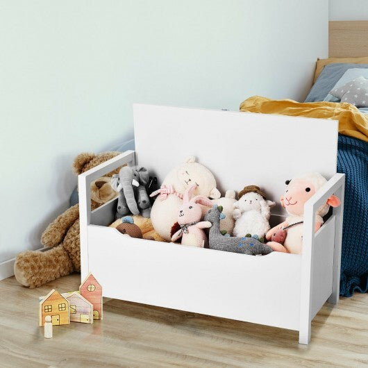 34.5 15.5 19.5 Inch Shoe Storage Bench with Cushion Seat for Entryway-White