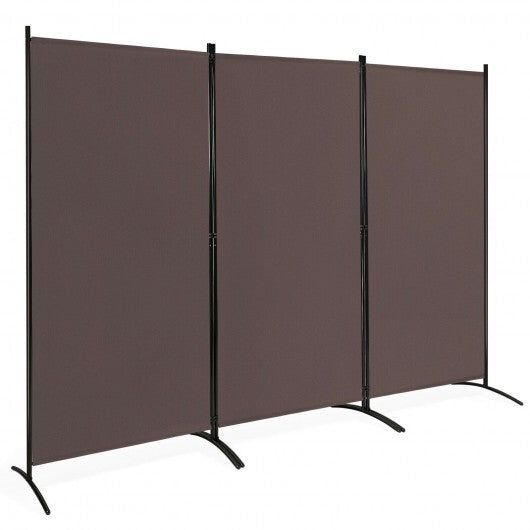 3-Panel Room Divider Folding Privacy Partition Screen for Office Room-White