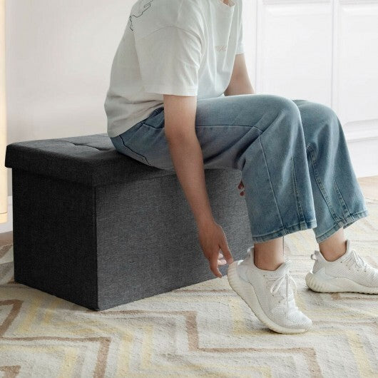 31.5 Inch Fabric Foldable Storage with Removable Storage Bin-Light Gray