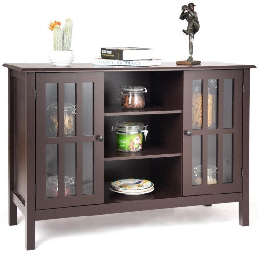 Wooden TV Stand Console Cabinet for 50 Inch TV-White