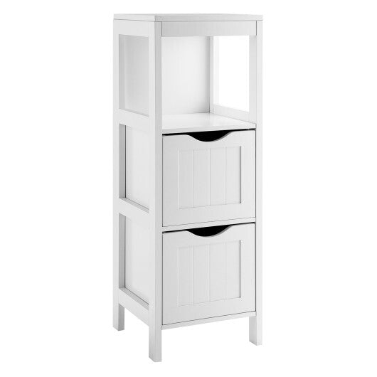 Freestanding Storage Cabinet with 2 Removable Drawers for Bathroom-Black