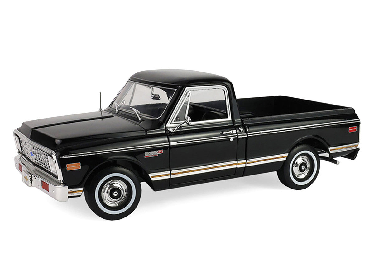 1971 Chevrolet C-10 Custom Pickup Truck Black "Barrett-Jackson - Scottsdale 2024" 1/18 Diecast Model Car by Highway 61