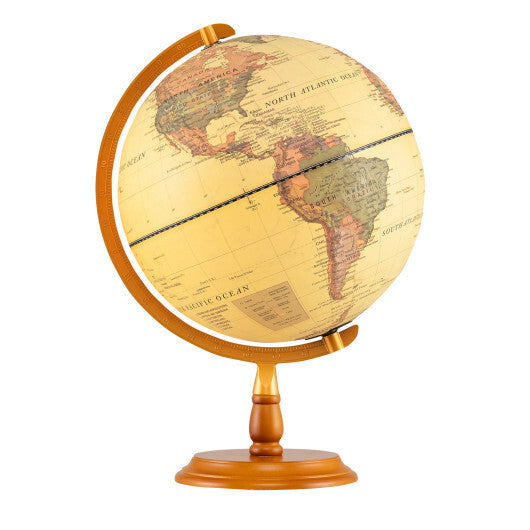 12 Inch Illuminated World Globe Antique Light up Globe Night Lamp-Navy
