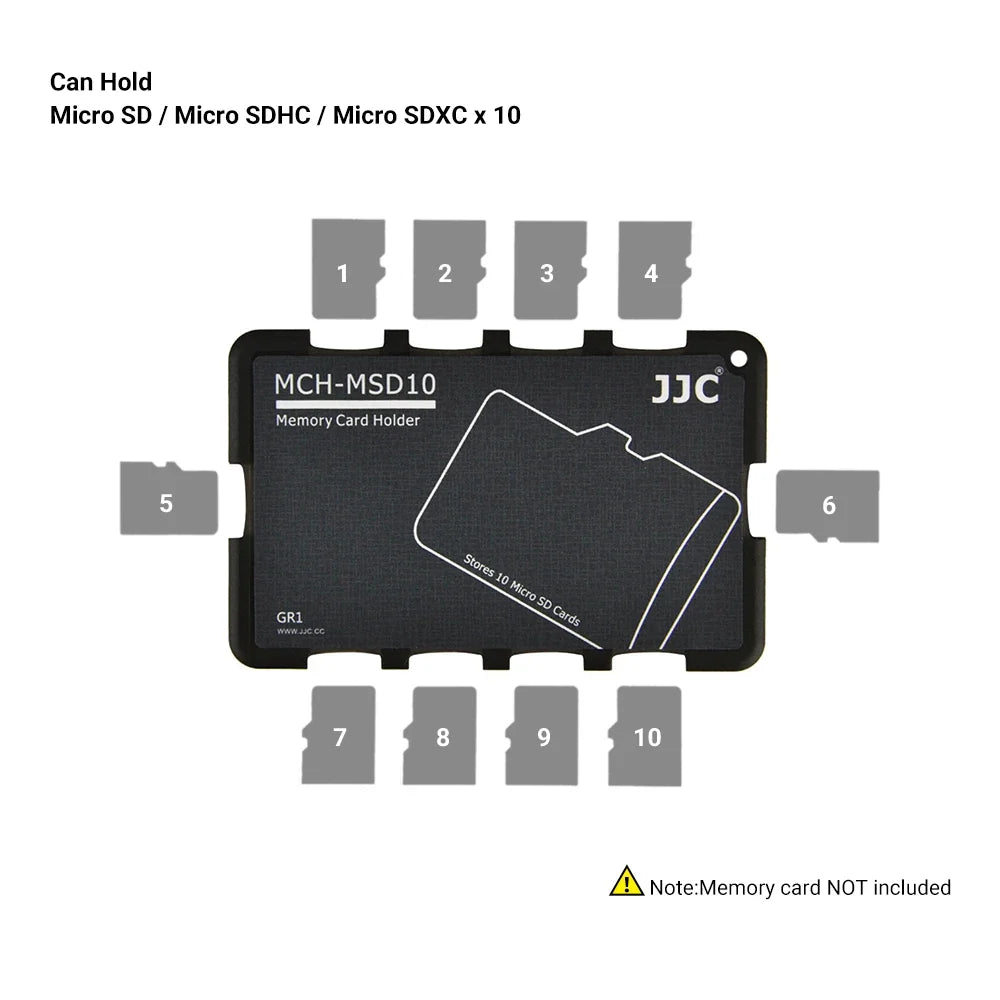 JJC Thin Micro SD Card Holder SD Card Case Wallet Credit Card Size for SD Micro SD TF Cards Hard Shell Camera Photo Accessories