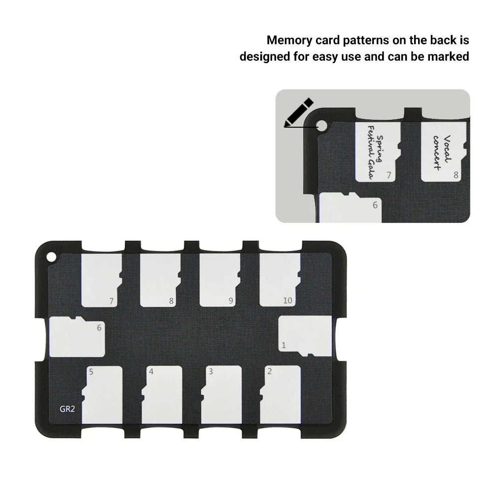 JJC Thin Micro SD Card Holder SD Card Case Wallet Credit Card Size for SD Micro SD TF Cards Hard Shell Camera Photo Accessories
