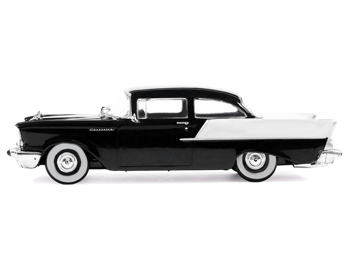 1957 Chevrolet One-Fifty Sedan Black and White 1/64 Diecast Model Car by IXO Models