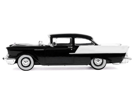 1957 Chevrolet One-Fifty Sedan Black and White 1/64 Diecast Model Car by IXO Models