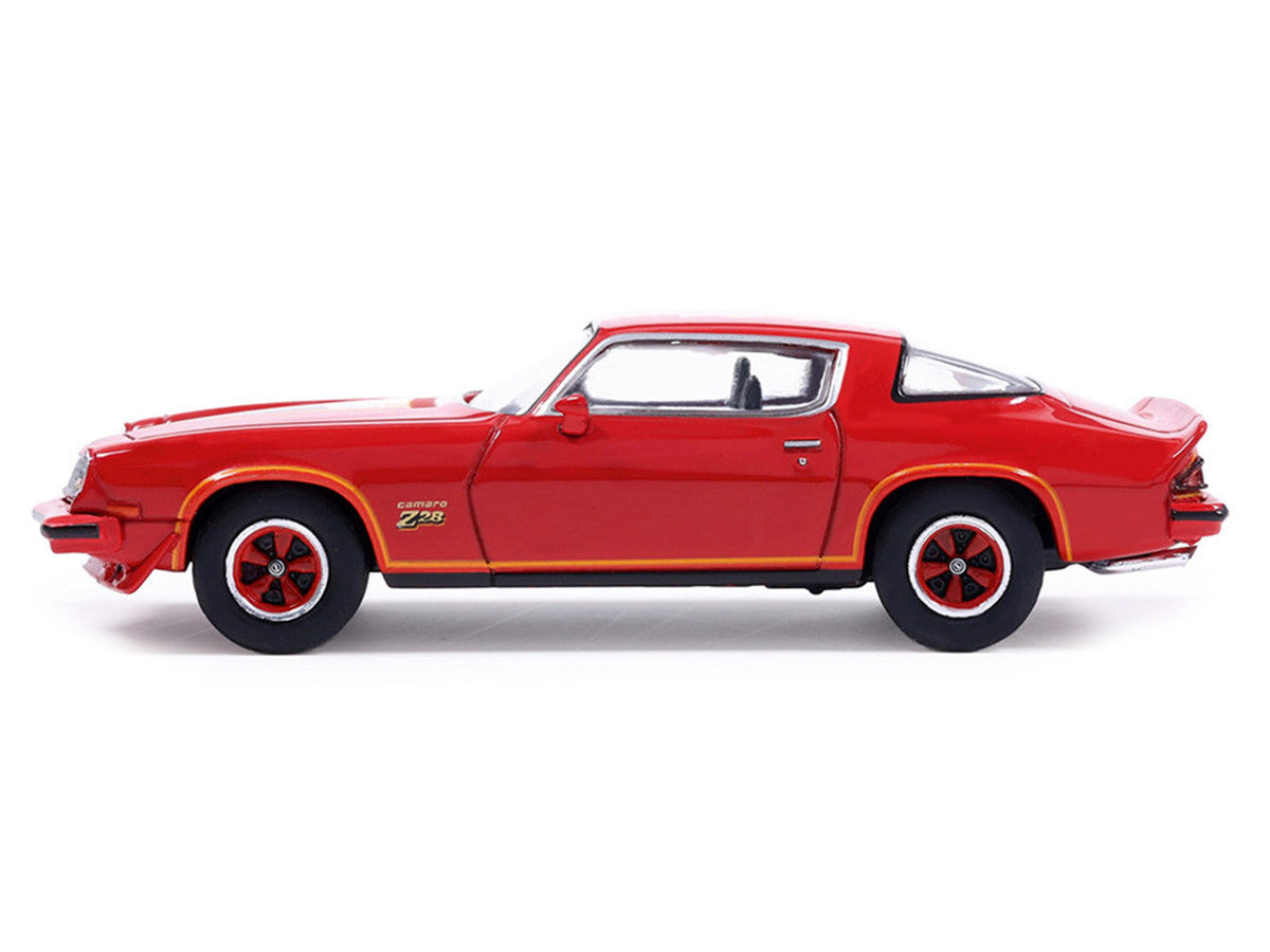 1977 Chevrolet Camaro Z28 Red with Hood Stripes 1/64 Diecast Model by IXO Models
