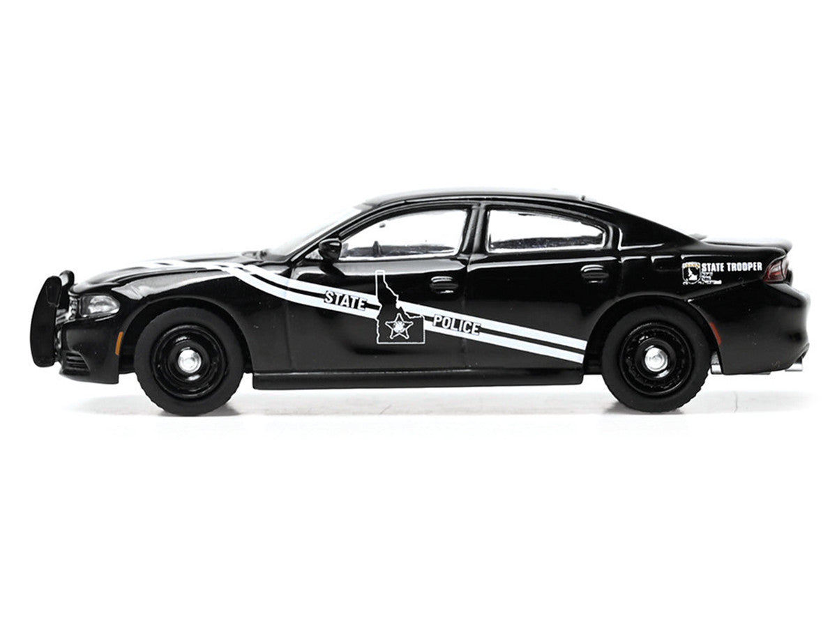 2023 Dodge Charger Pursuit "Idaho State Police" Black with White Stripes 1/64 Diecast Model by IXO Models