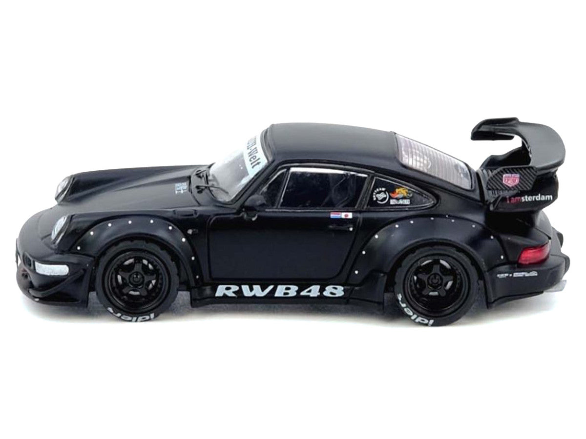 RWB 964 Matt Black 1/64 Diecast Model Car by Inno Models