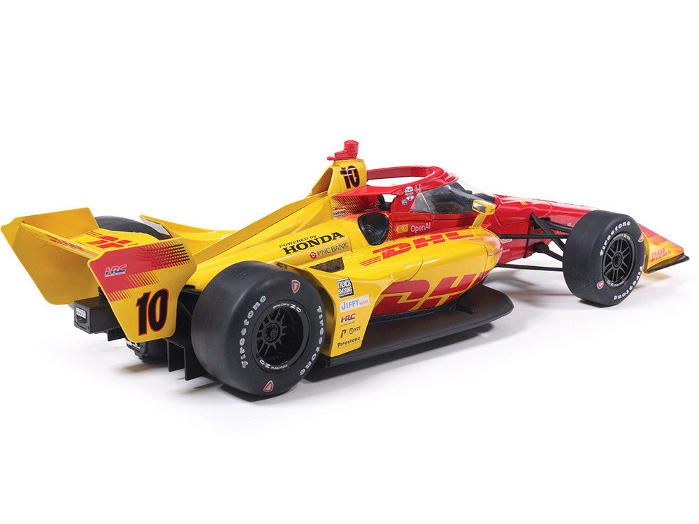 Dallara IndyCar #10 Alex Palou "DHL" Chip Ganassi Racing (Road Course Configuration) Champion "NTT IndyCar Series" (2025) 1/18 Diecast Model Car by IXO Models