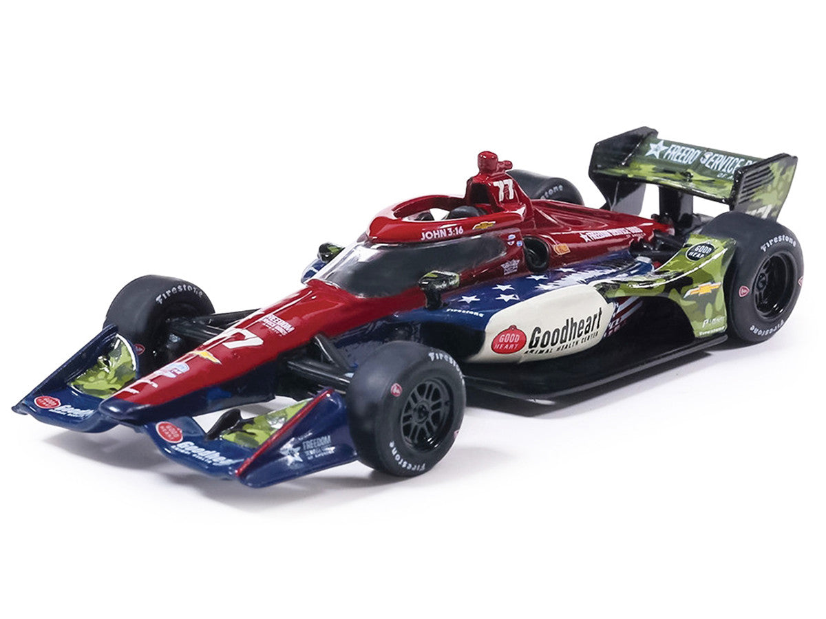Dallara IndyCar #77 Sting Ray Robb "Goodheart Animal Health Center" Juncos Hollinger Racing (Road Course Configuration) "NTT IndyCar Series" (2026) 1/64 Diecast Model Car by IXO Models