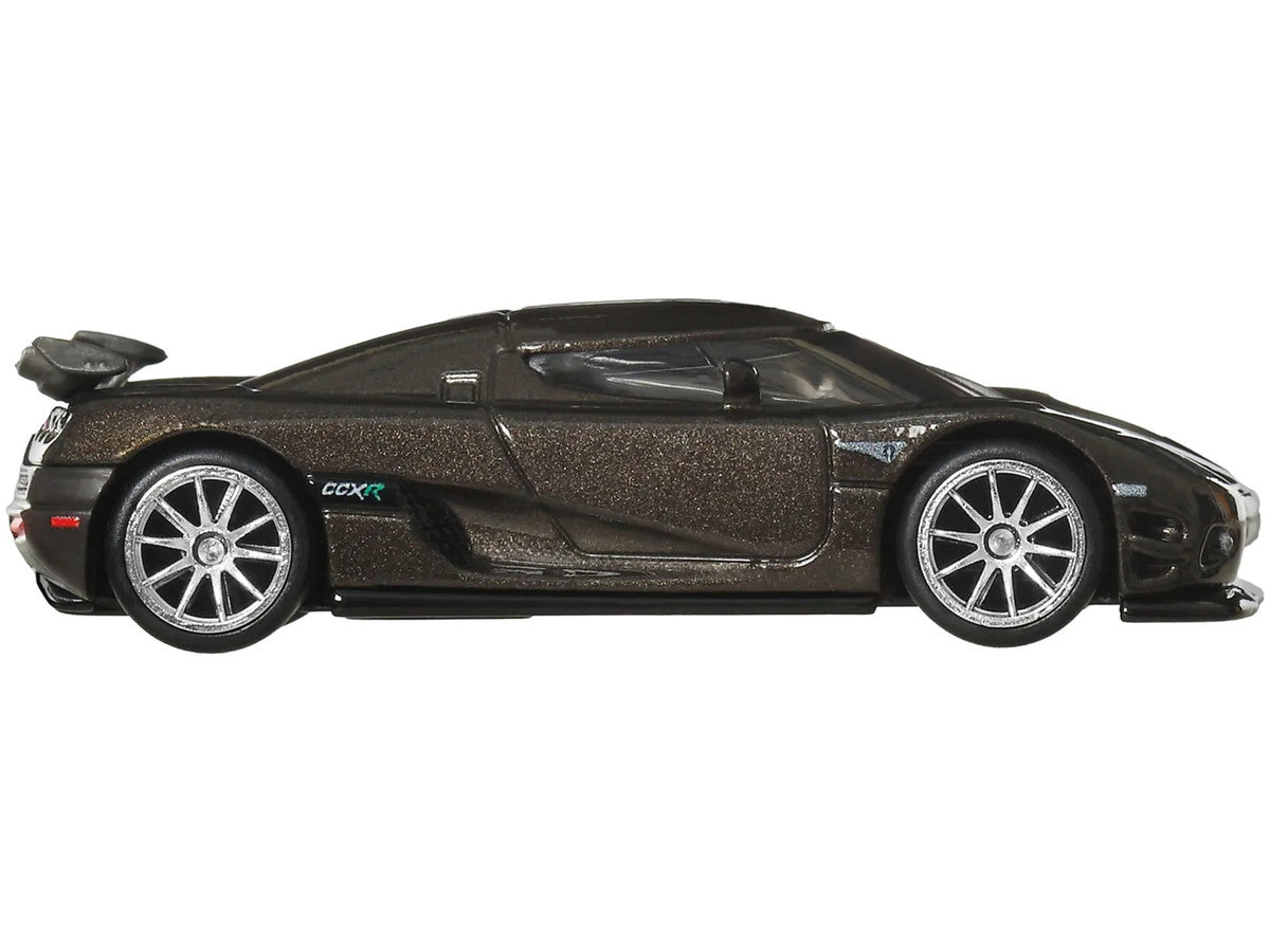 Koenigsegg CCXR Dark Gray Metallic "Fast Five" (2011) Movie "Fast & Furious" Series Diecast Model Car by Hot Wheels