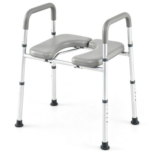 Heavy-duty 400 LBS Raised Toilet Seat with Non-slip Handles