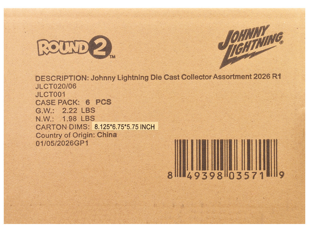 Johnny Lightning Collector's Tin 2026 Set of 6 Cars Release 1 Limited Edition 1/64 Diecast Model Cars by Johnny Lightning