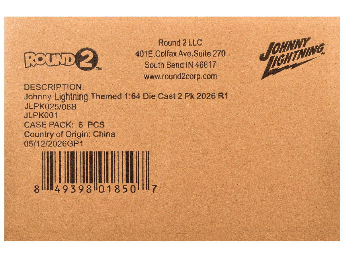 Johnny Lightning "2-Packs" 2026 Release 1 Set B of 6 pieces 1/64 Diecast Model Cars by Johnny Lightning