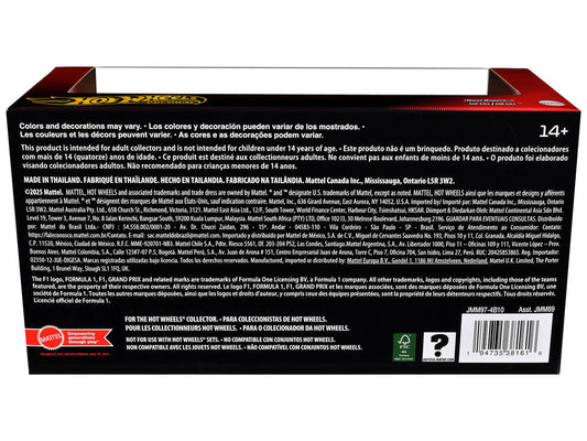 "MoneyGram Haas F1 Team" Formula One F1 World Championship (2025) 2 Piece Set Diecast Model Cars by Hot Wheels