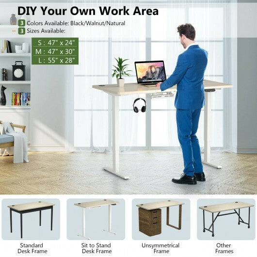 55" x 28" Universal Tabletop for Standard and Standing Desk Frame-Natural